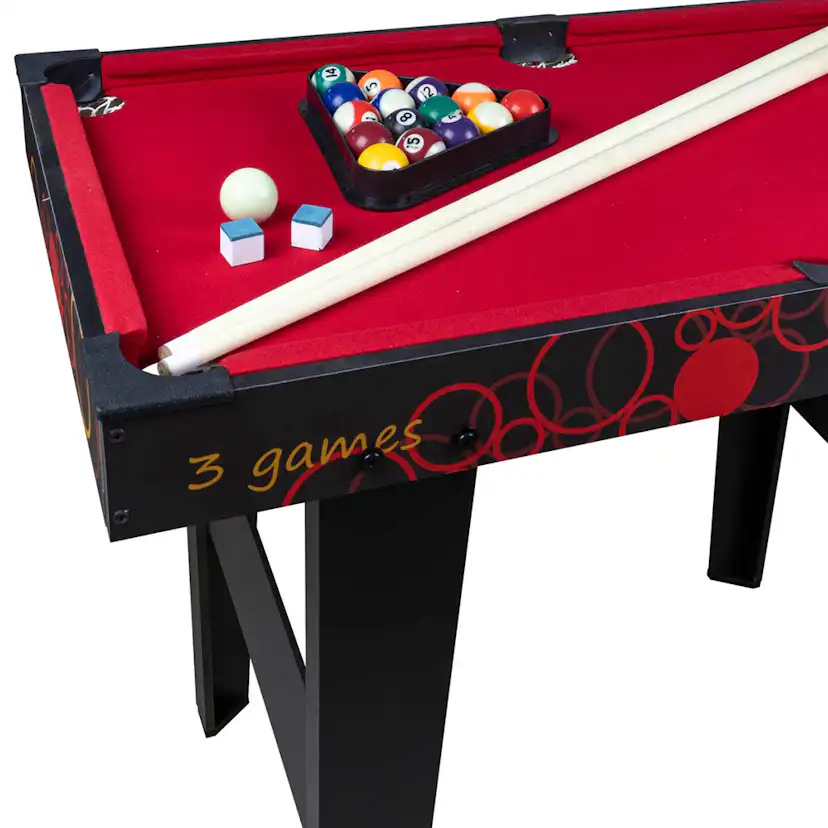 Kombinationsbord ProSport 3-in-1 Spelbord med Airhockey, Bordtennis & Biljard