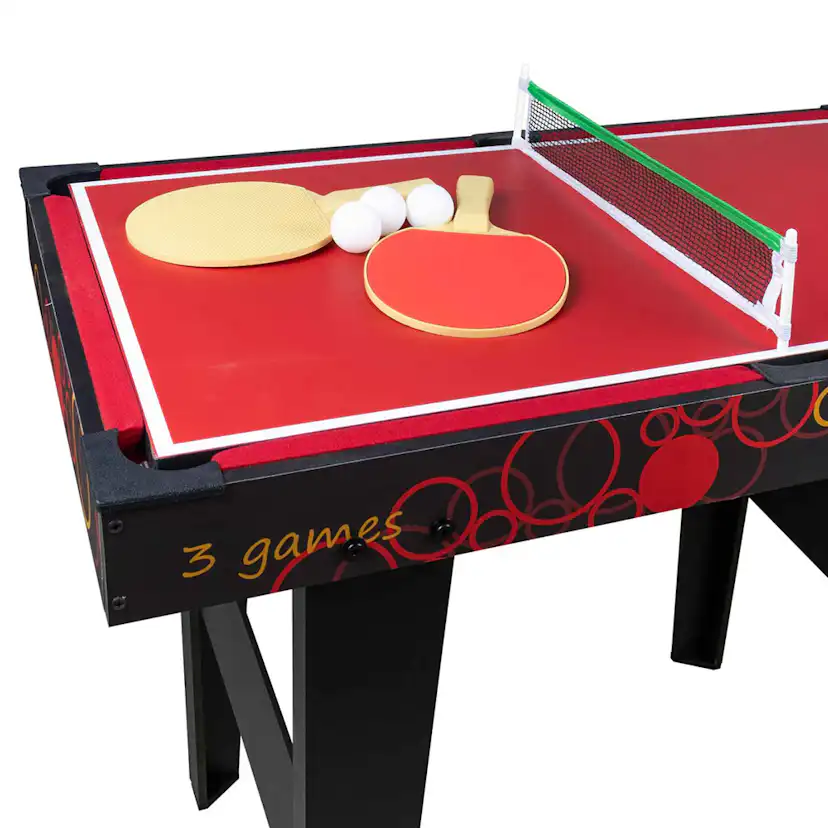 Kombinationsbord ProSport 3-in-1 Spelbord med Airhockey, Bordtennis & Biljard