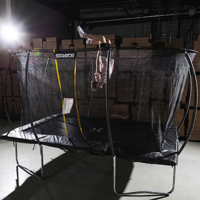 Studsmatta Stratos Rektangulär med Skyddsnät