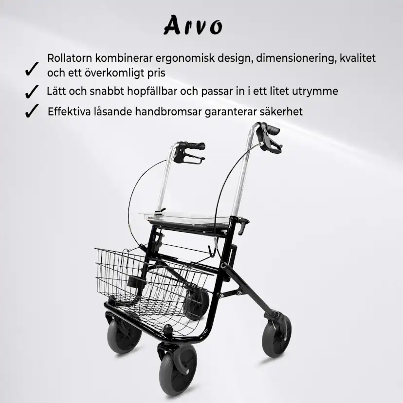 Rullator Arvo för Inom- och Utomhusbruk