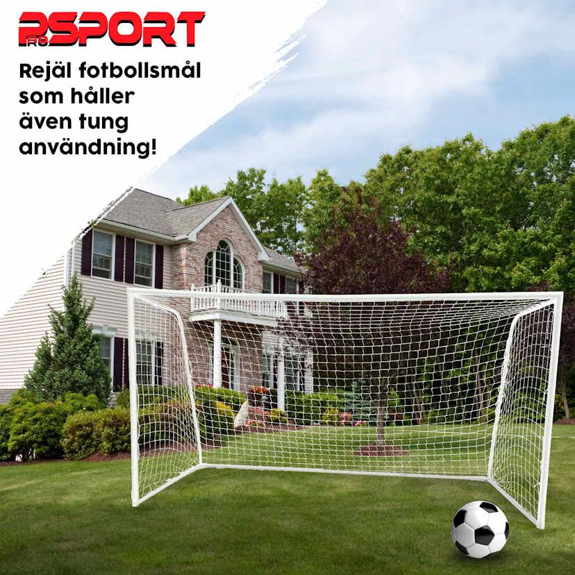 Fotbollsmål ProSport Robust med Ram i Stål 210x150x50 cm