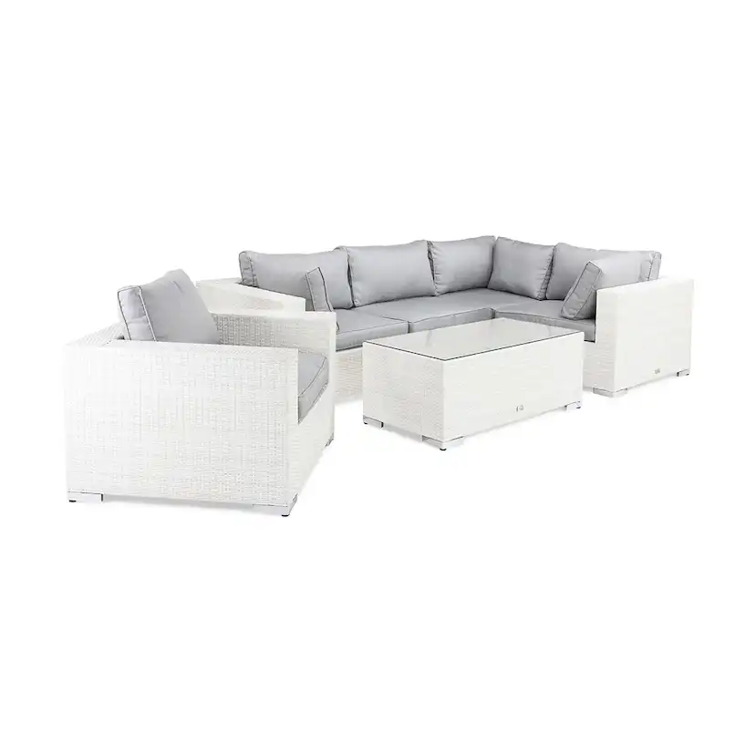 Loungegrupp Comfort Garden Bahamas Soffa 5-sits med Utebord med Utefåtölj Utomhus