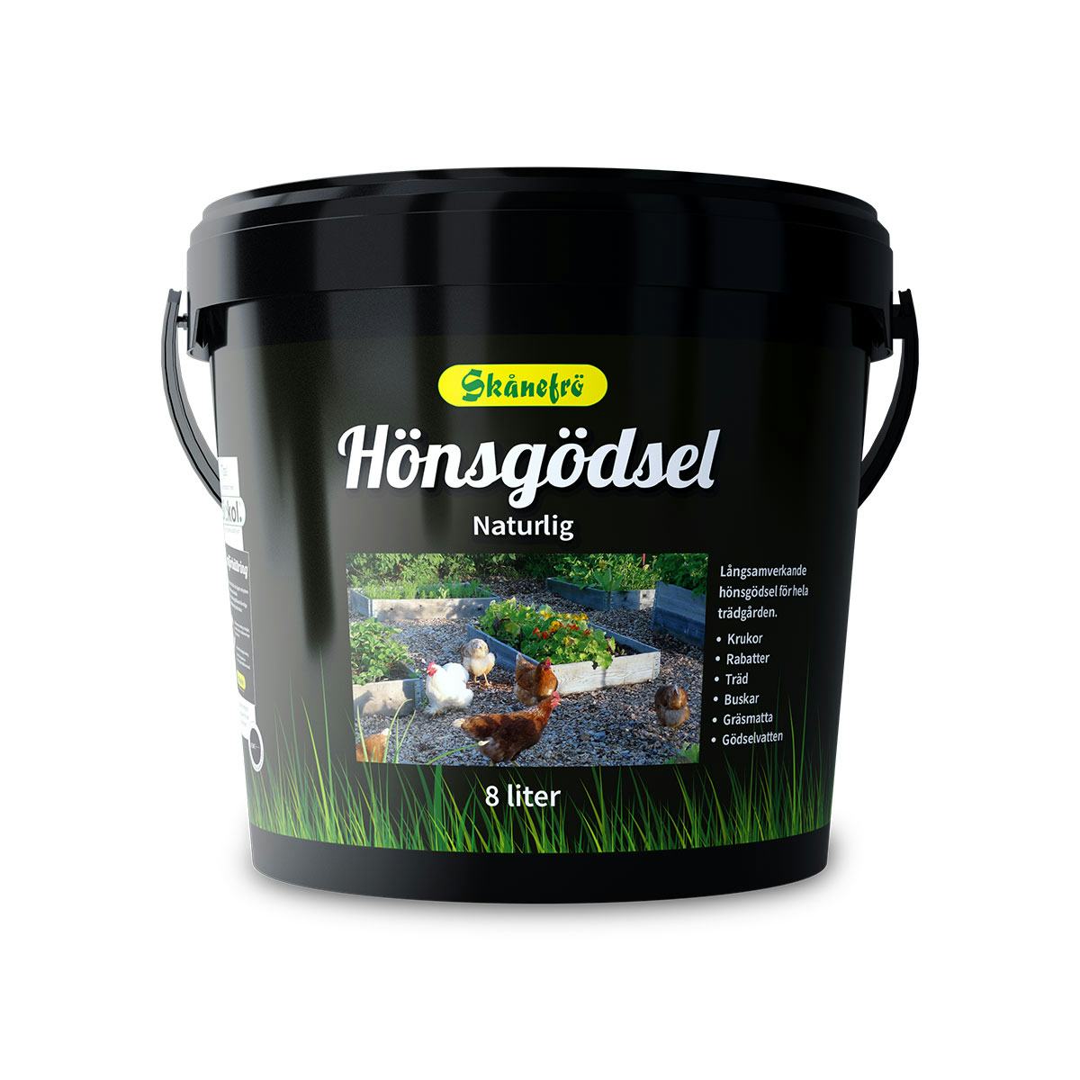 Växtnäring Skånefrö Hönsgödsel i Hink 8 Liter, Naturlig & Långtidsverkande