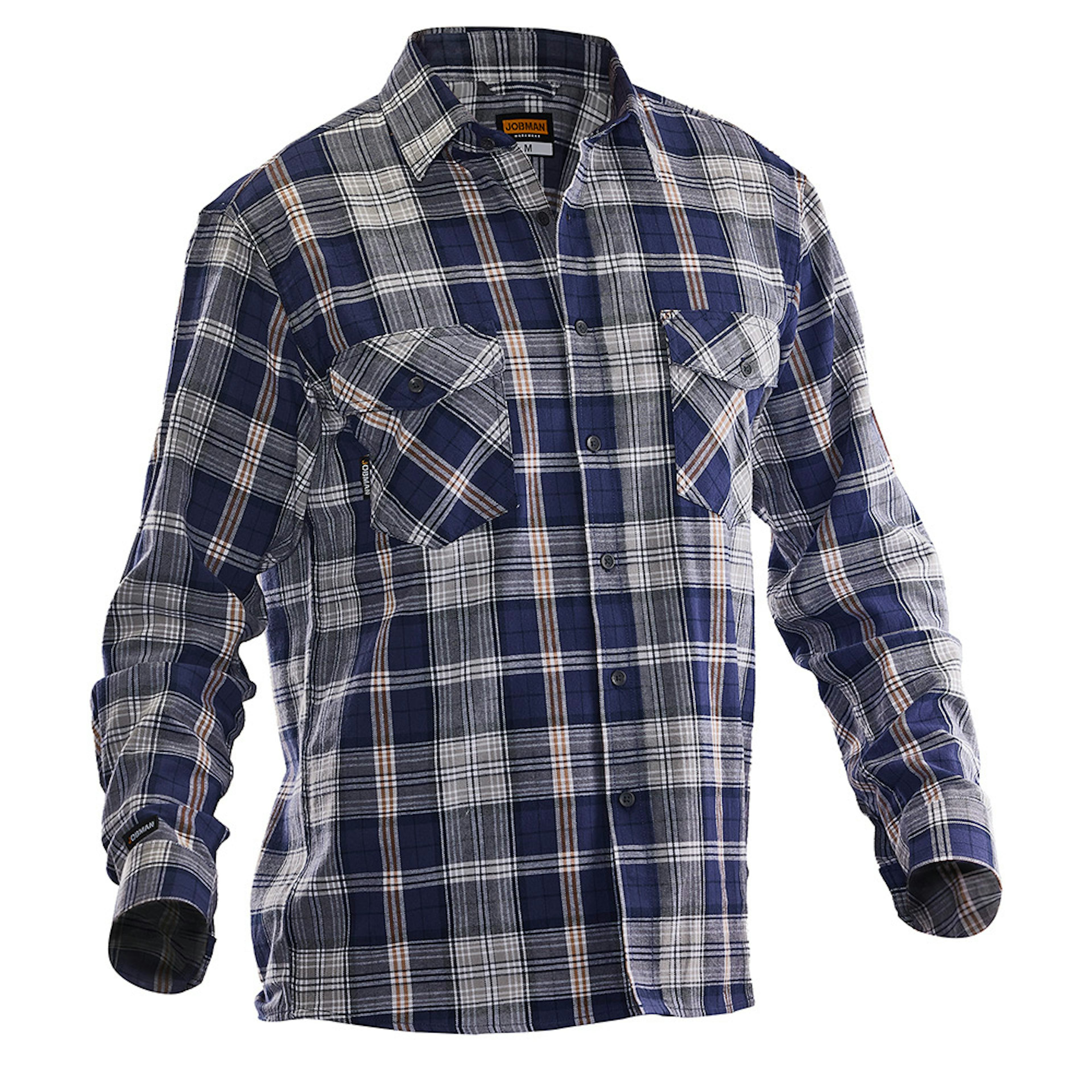 Flanellskjorta Jobman Navy/Grey 5138