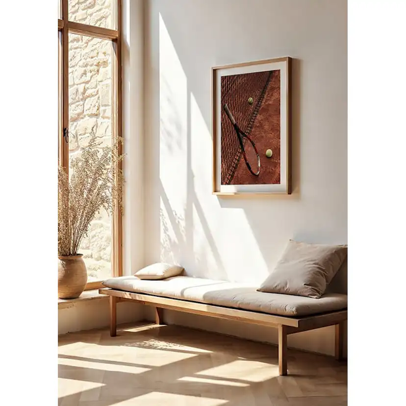 Poster Gallerix Tennis Racket & Court