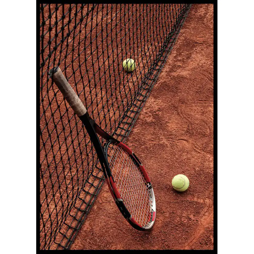 Poster Gallerix Tennis Racket & Court