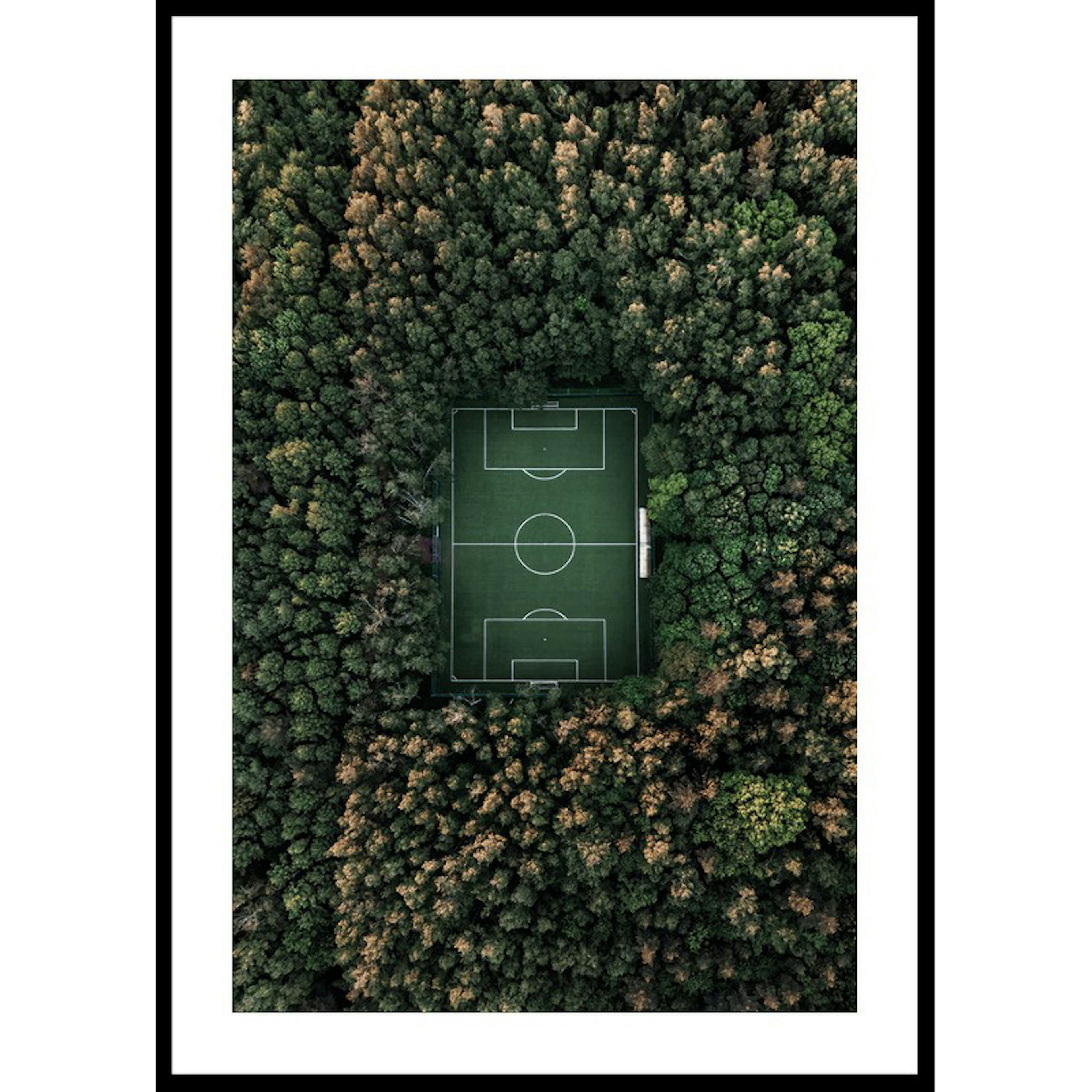 Poster Gallerix Soccer Field Drone View