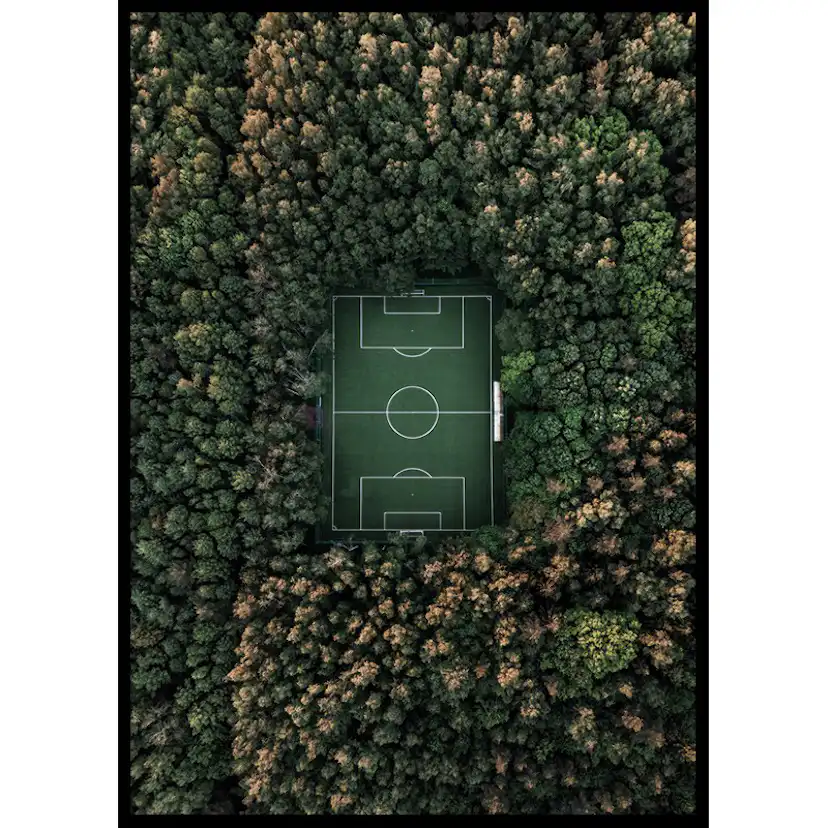 Poster Gallerix Soccer Field Drone View