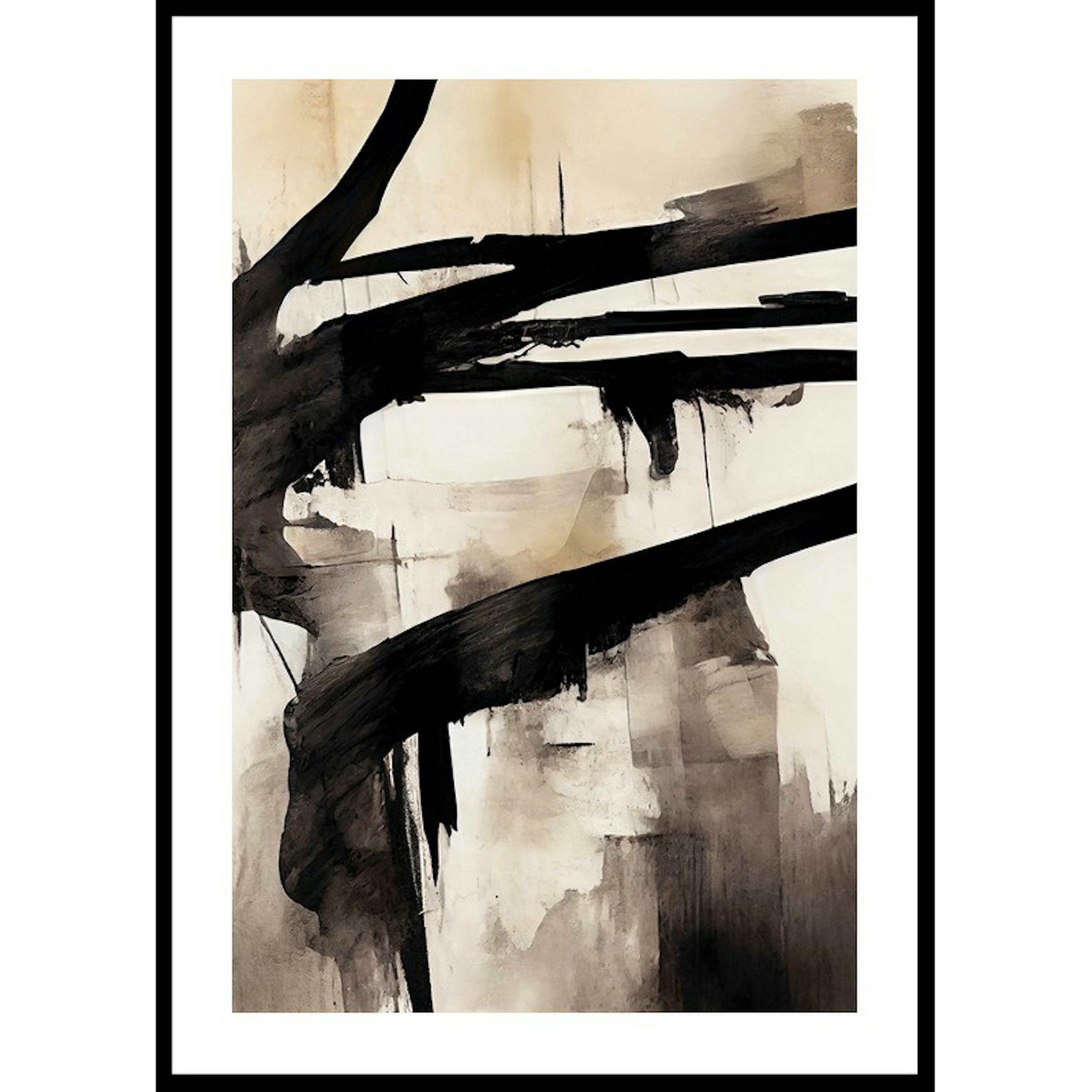 Poster Gallerix Abstract Flowing Paint No2