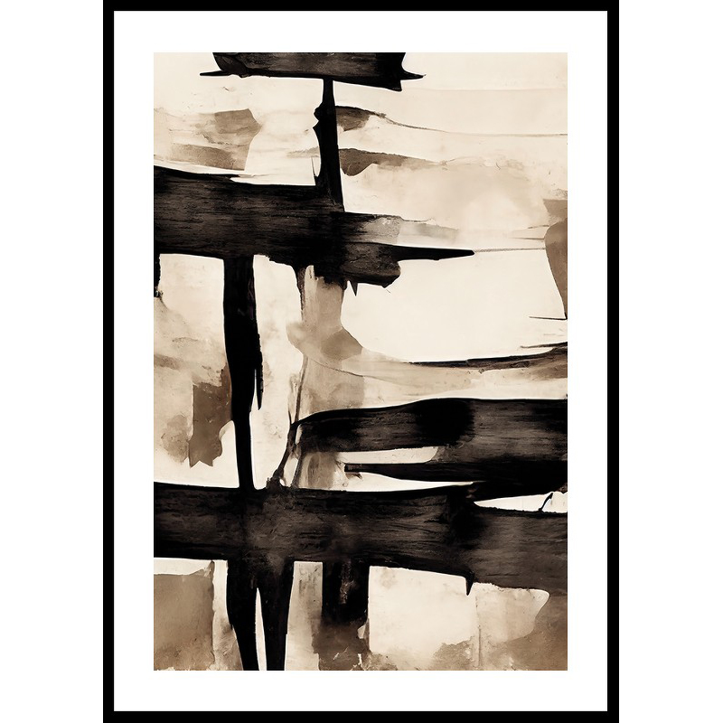 Poster Gallerix Abstract Flowing Paint No1