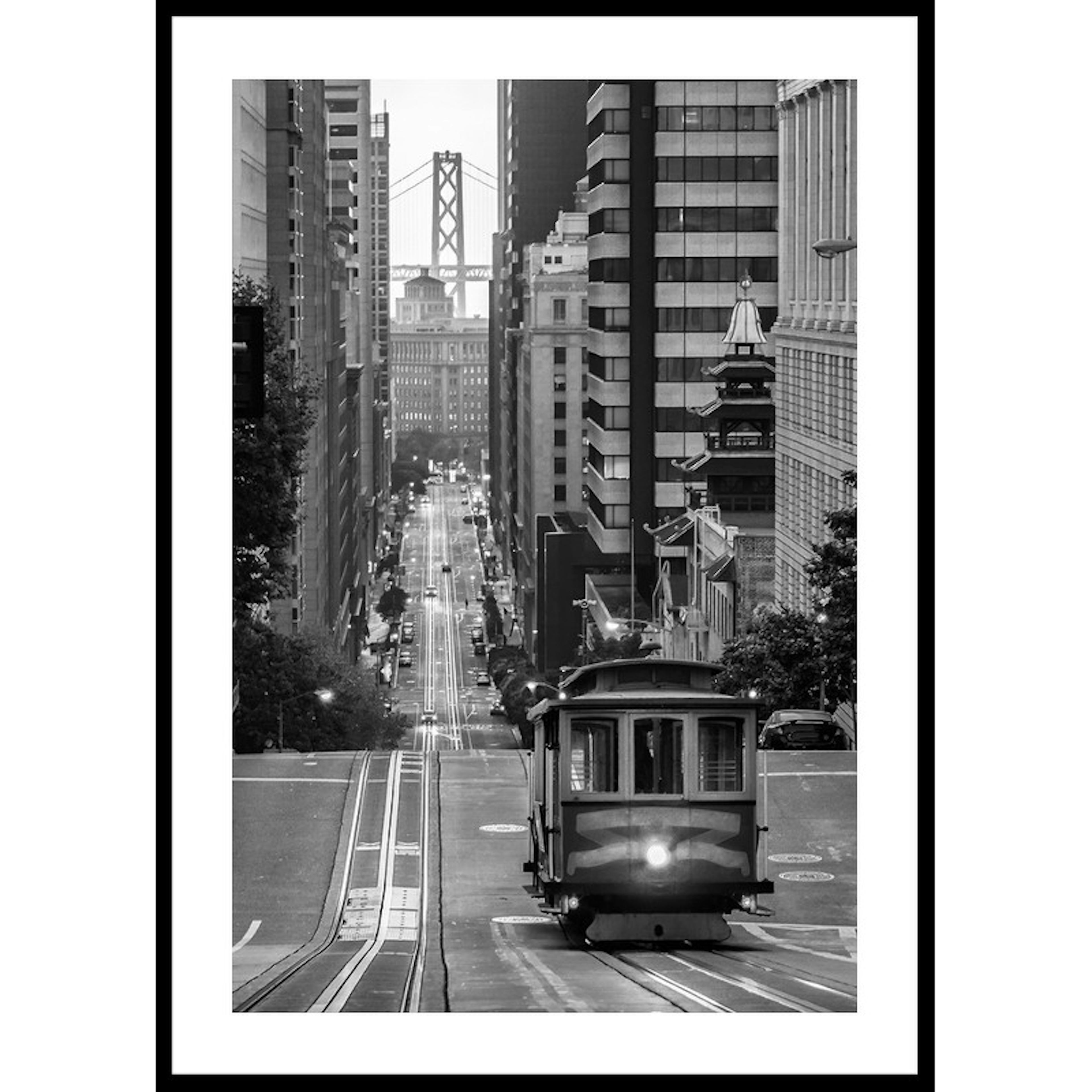 Poster Gallerix San Francisco Tram B&W