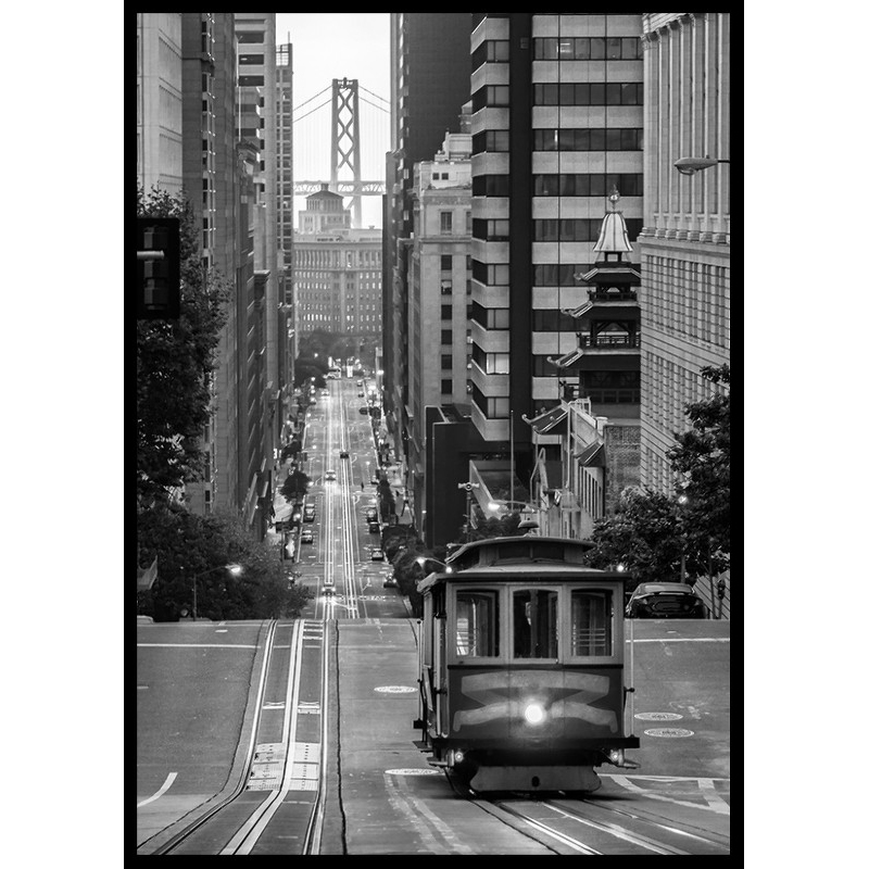 Poster Gallerix San Francisco Tram B&W