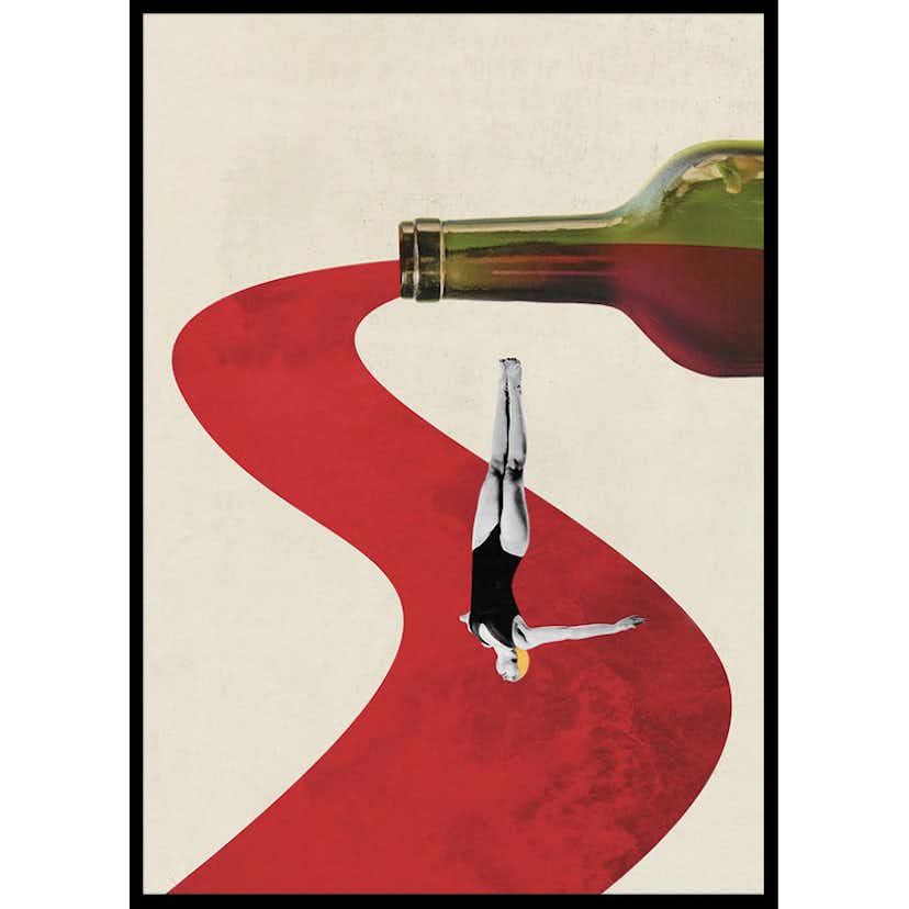 Poster Gallerix Diver In Wine River