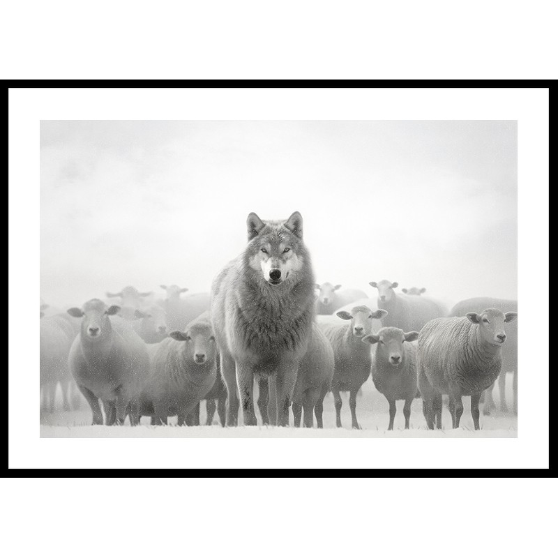Poster Gallerix Wolf Among Sheep