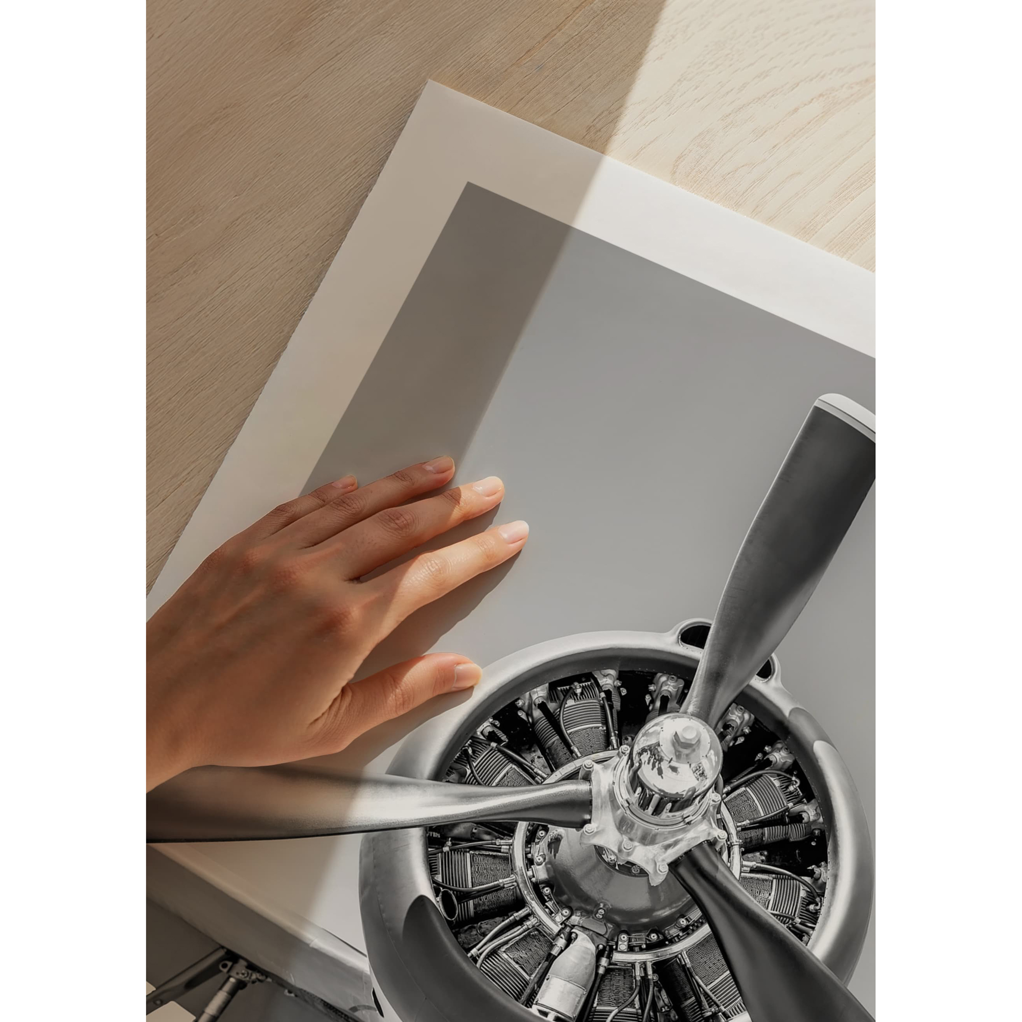 Poster Gallerix Vintage Propeller Aircraft B&W