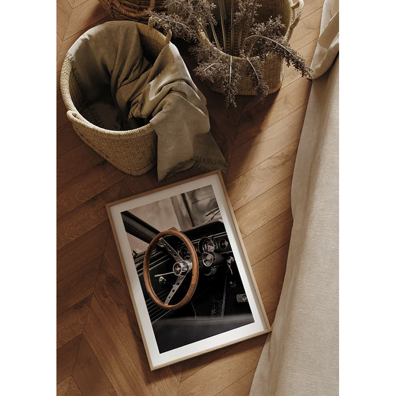 Poster Gallerix Car Steering Wheel Vintage