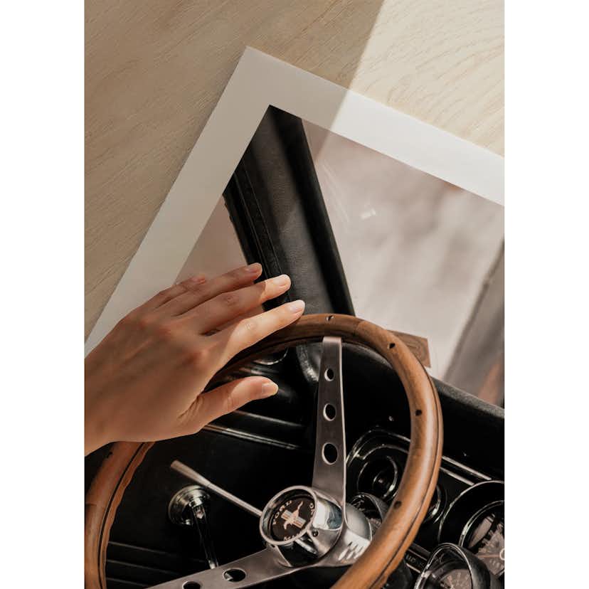 Poster Gallerix Car Steering Wheel Vintage