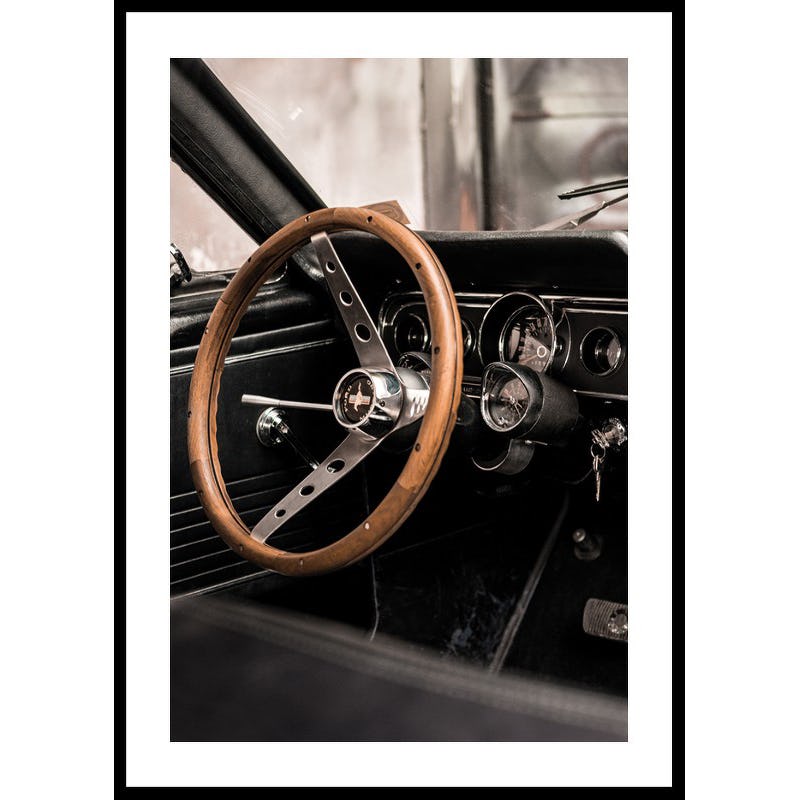Poster Gallerix Car Steering Wheel Vintage