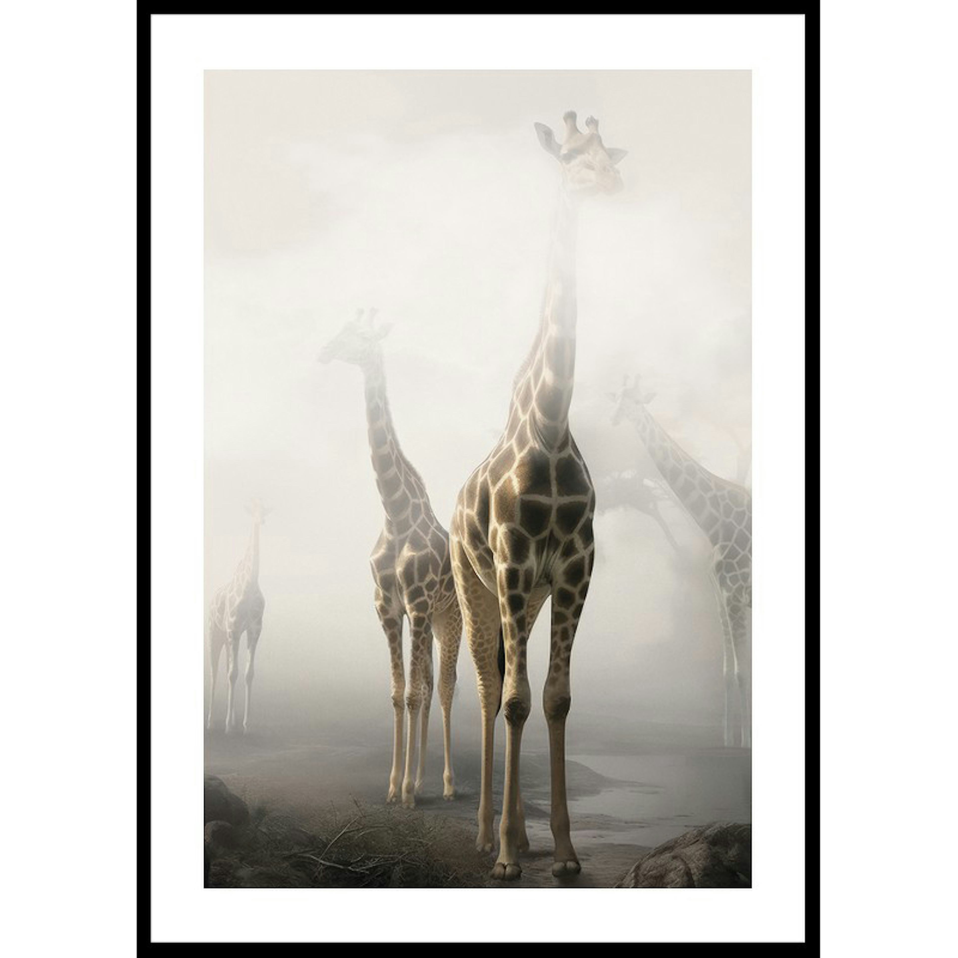 Poster Gallerix Giraffes Sky High