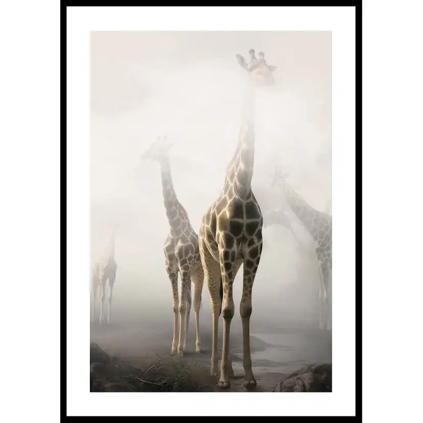 Poster Gallerix Giraffes Sky High