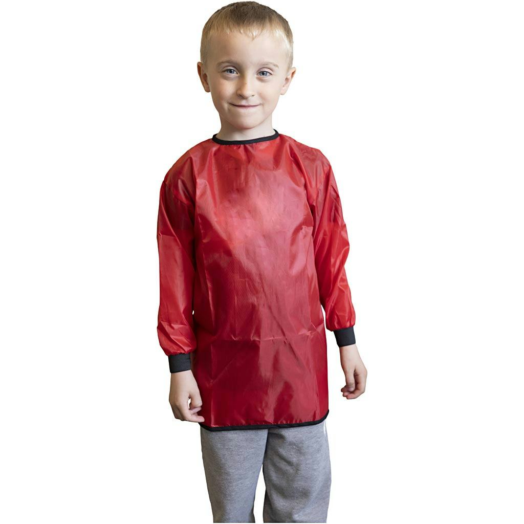 Målarförkläde Creativ Company Röd stl. 2-4 år 10 st