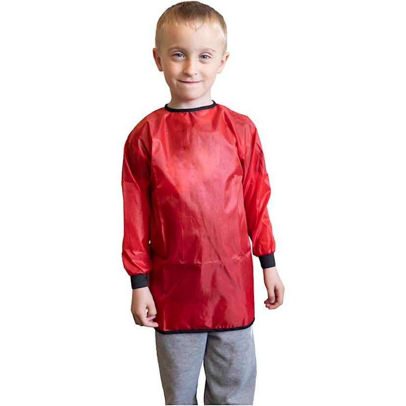 Målarförkläde Creativ Company Röd stl. 2-4 år 10 st