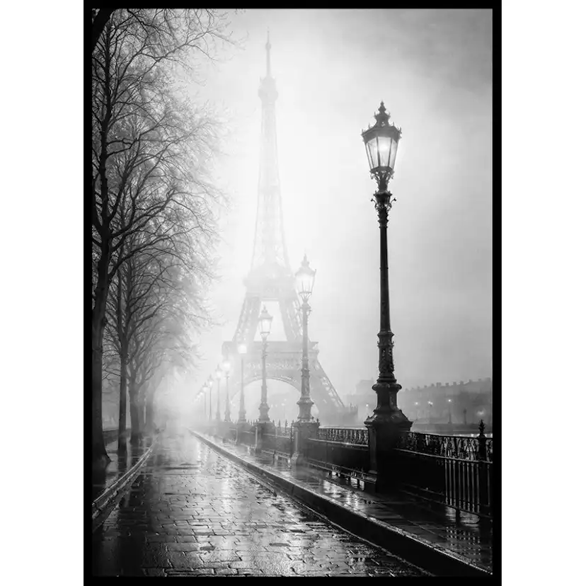 Poster Gallerix Paris In Fog B&W