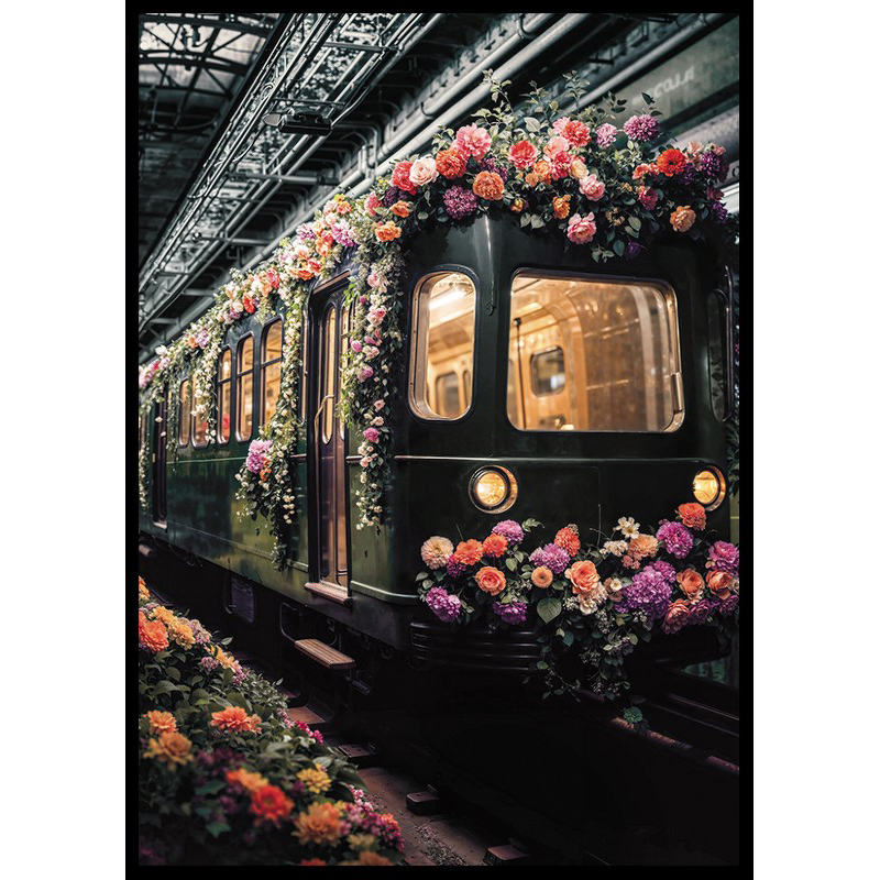 Poster Gallerix Train En Fleurs