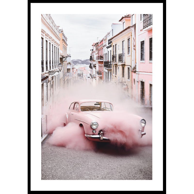Poster Gallerix Mercedes-Benz 300 SL 1963 In Pink