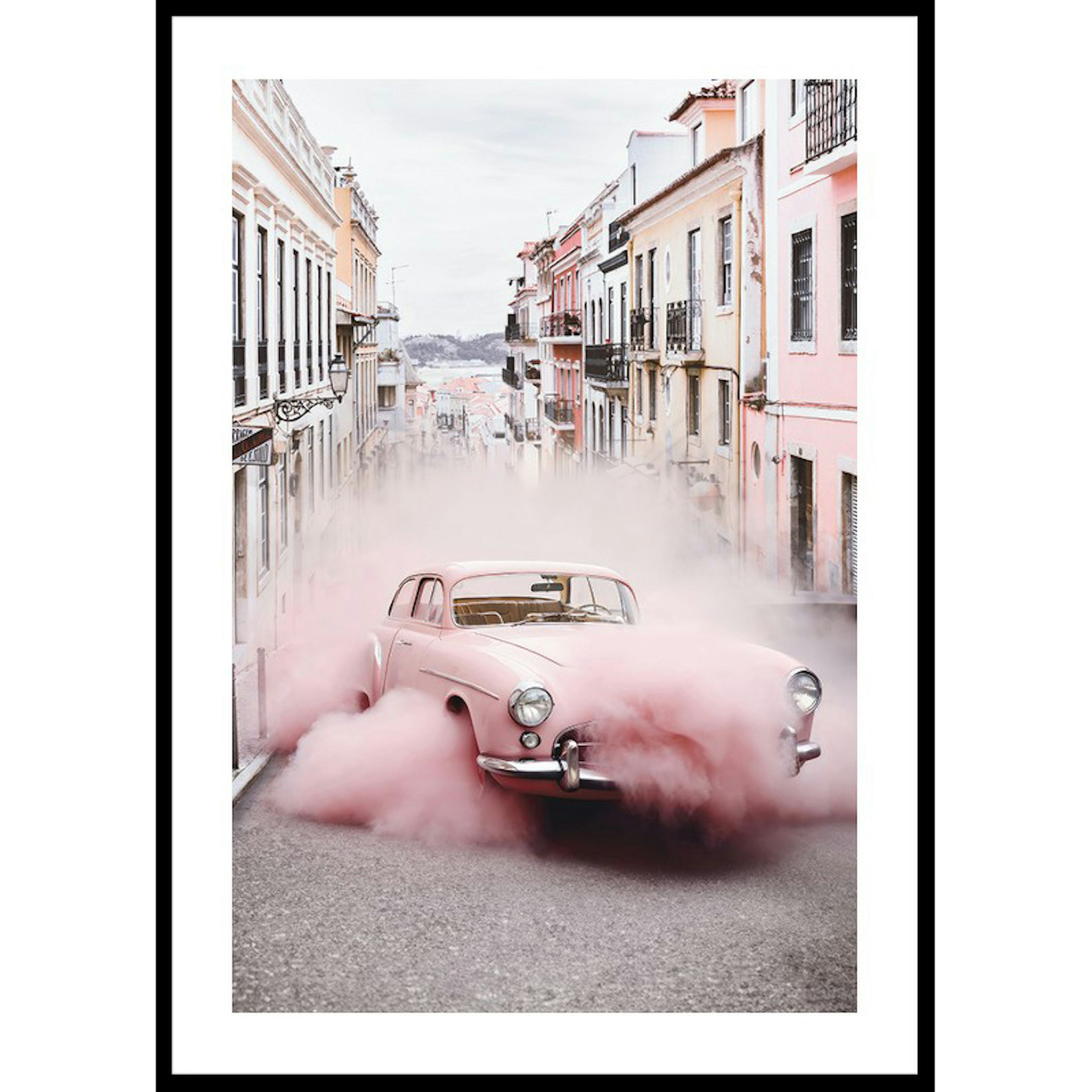 Poster Gallerix Mercedes-Benz 300 SL 1963 In Pink