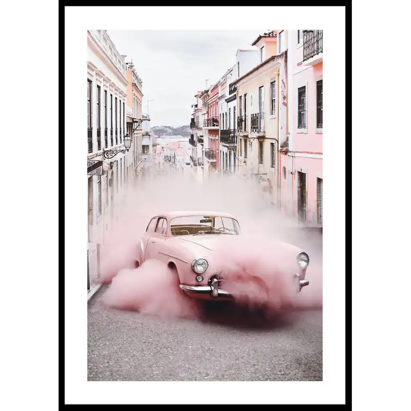 Poster Gallerix Mercedes-Benz 300 SL 1963 In Pink