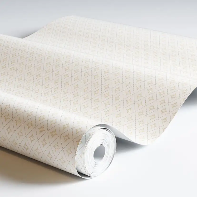 Tapet Duro Lillstjärna Vit/rosa 680-08