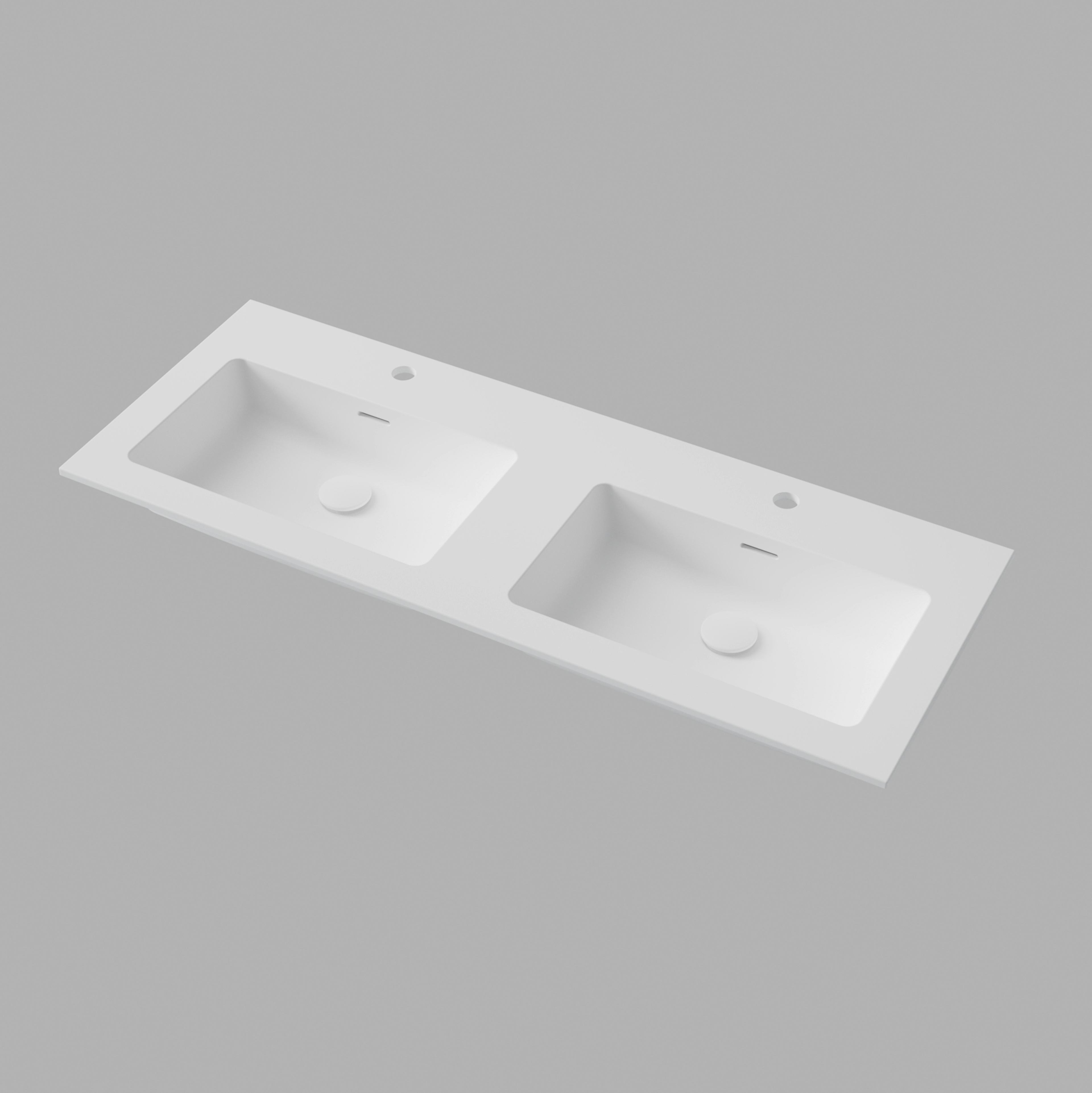 Tvättställ INR Smooth Solid Surface Dubbel