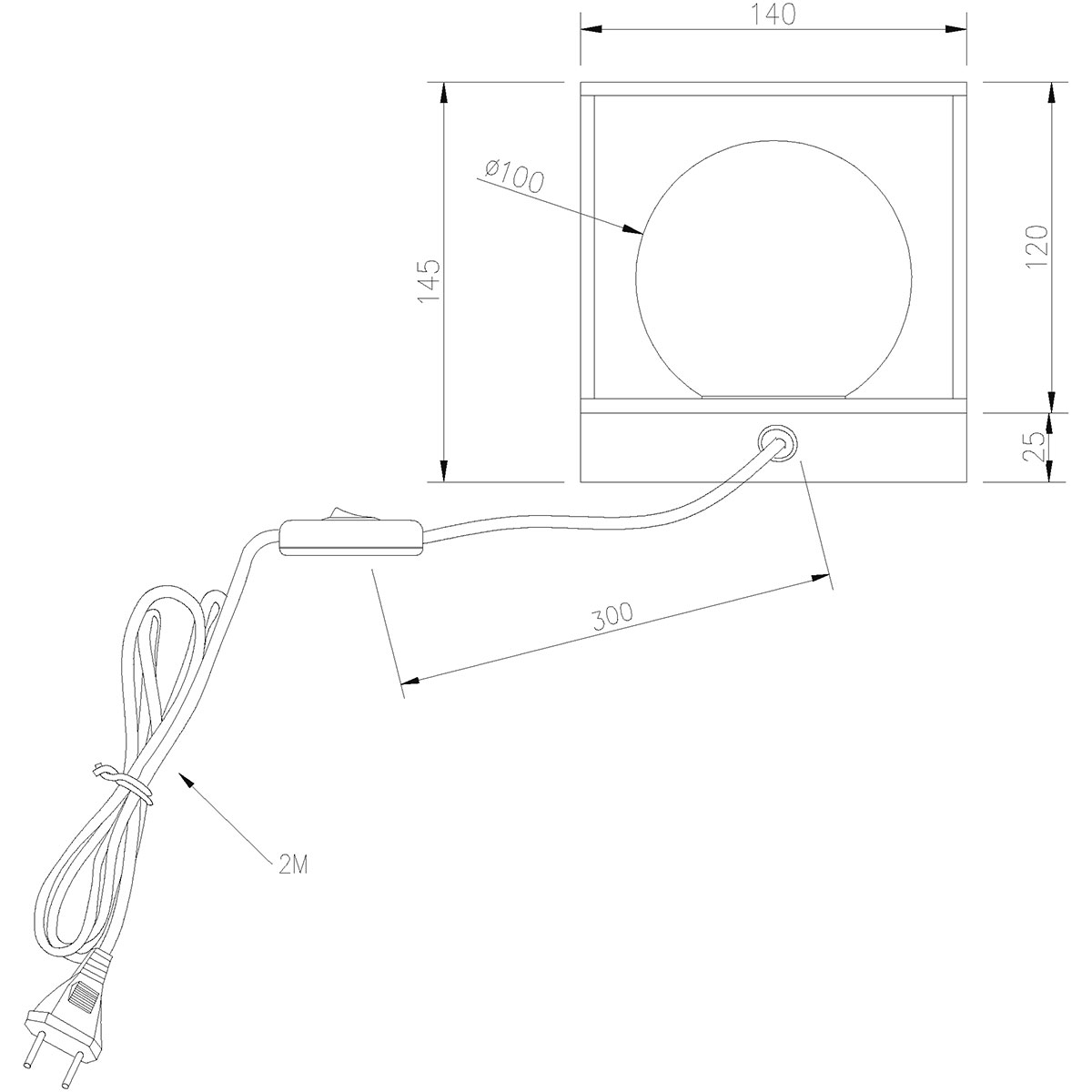Bordslampa Aneta Astro