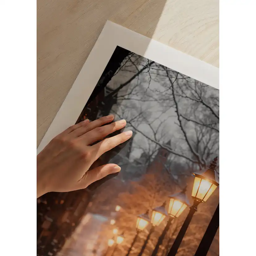 Poster Gallerix Illuminated Winter Street