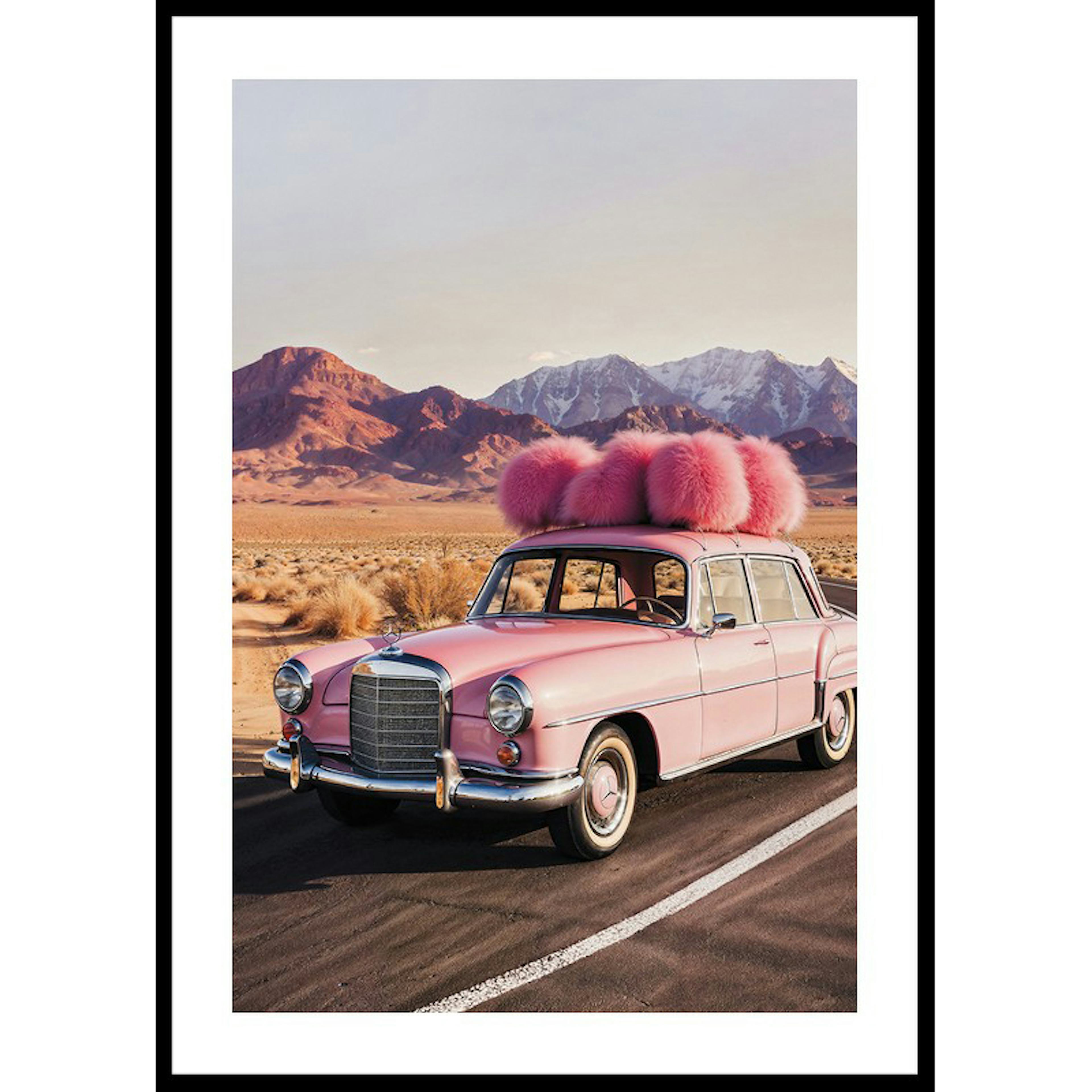 Poster Gallerix Mercedes-Benz Vintage Pink