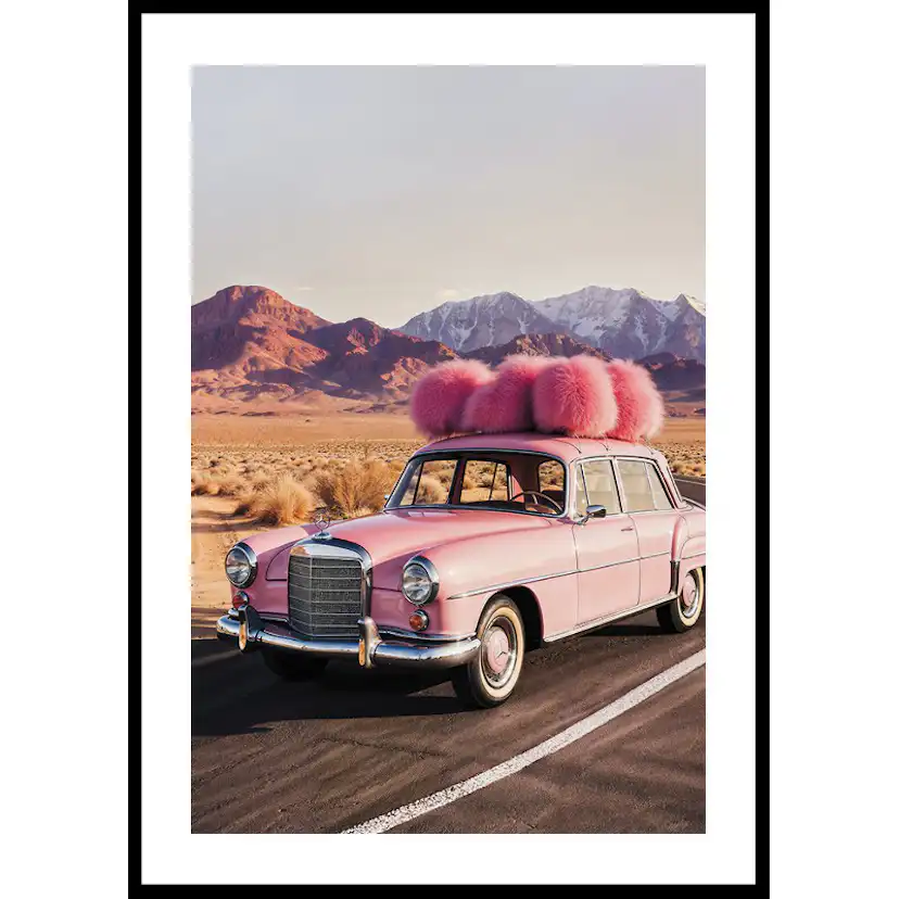 Poster Gallerix Mercedes-Benz Vintage Pink