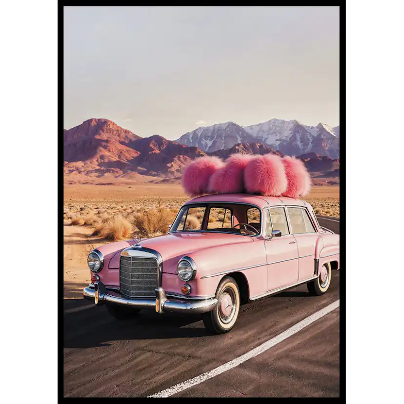 Poster Gallerix Mercedes-Benz Vintage Pink