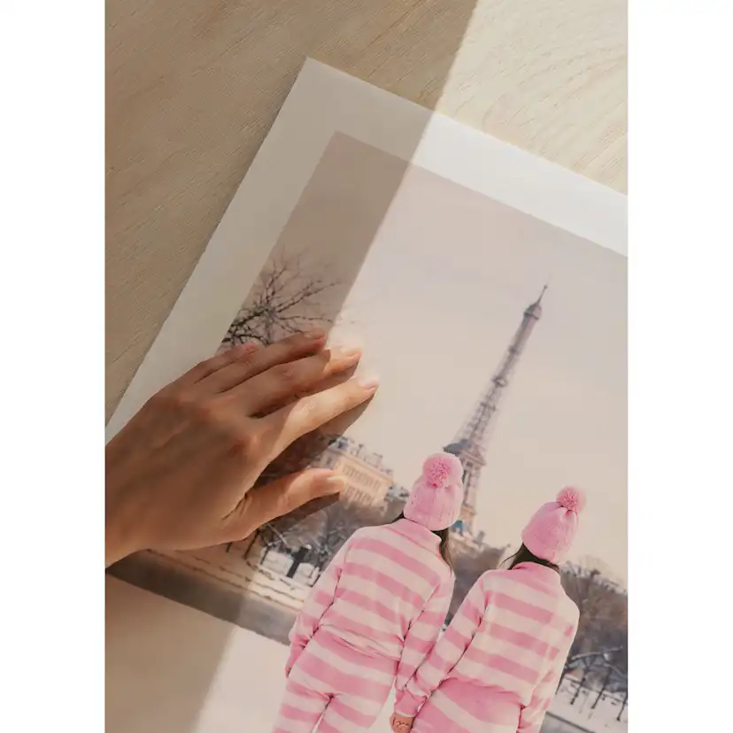 Poster Gallerix In Pajamas By The Eiffel Tower