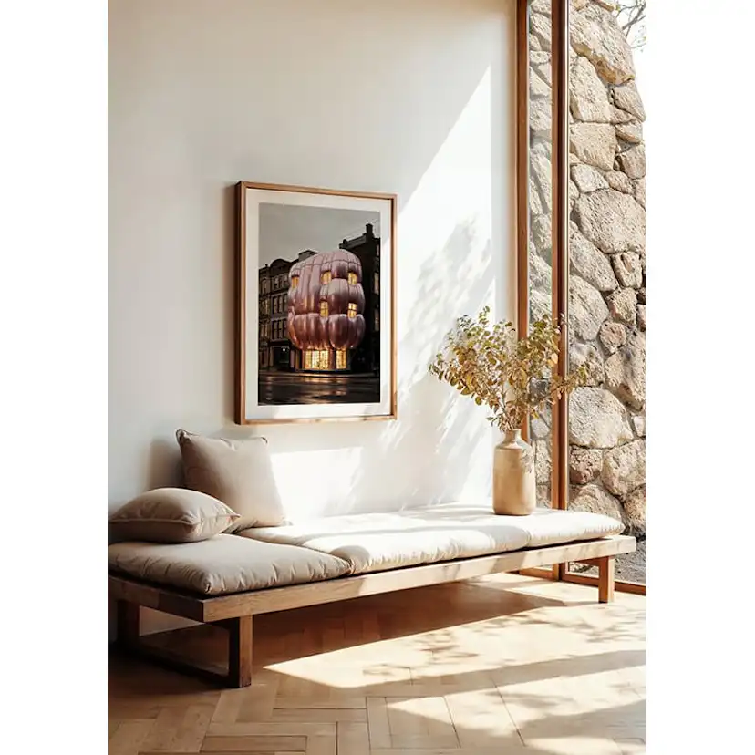 Poster Gallerix Pink Balloon Building