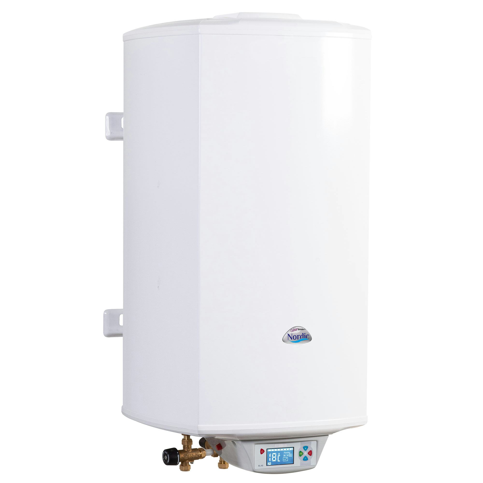 Varmvattenberedare Calmar Beredar´n Nordic 80L, Vägghängd Med Dubbla Elpatroner