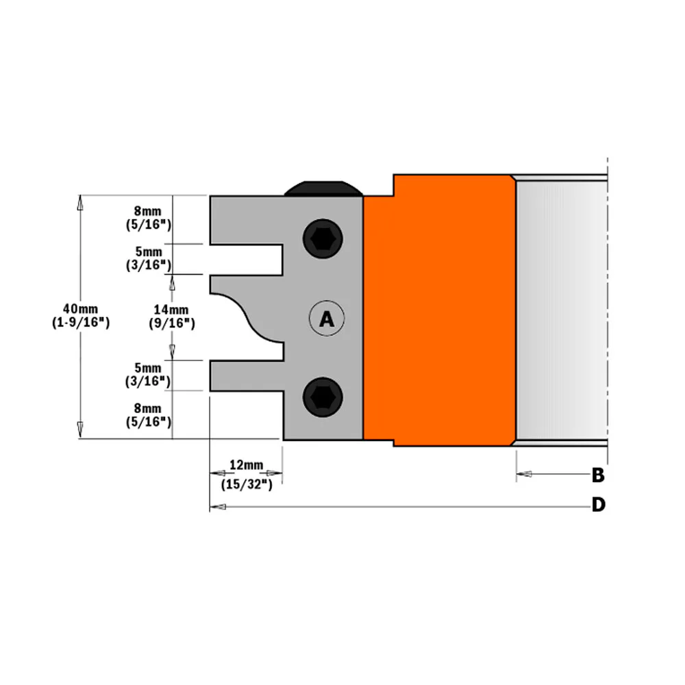 Skär CMT Orange Tools profilfräs 2-pack 695.014A