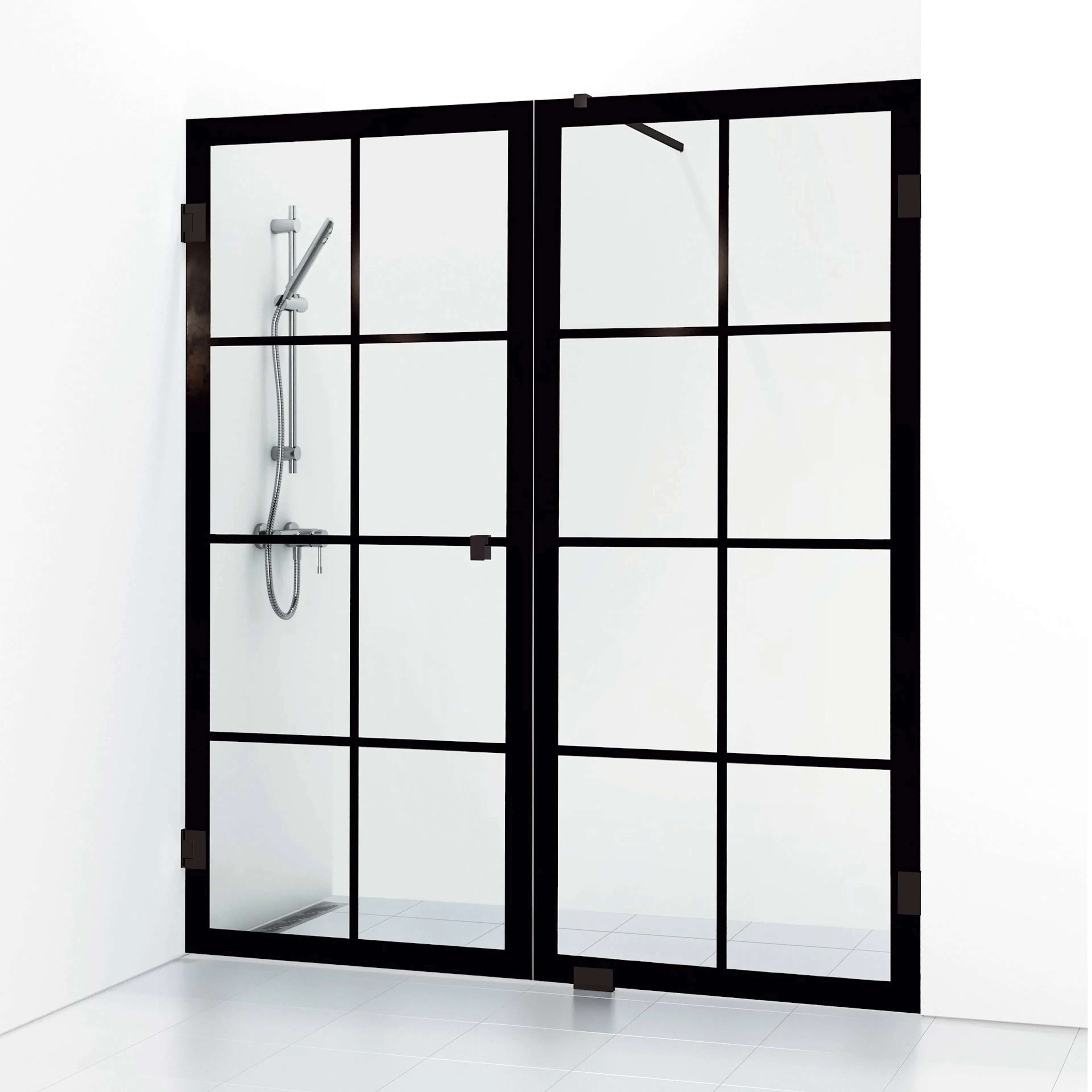 Duschdörr Svedbergs 180° Rista Rak/Fast Kombi