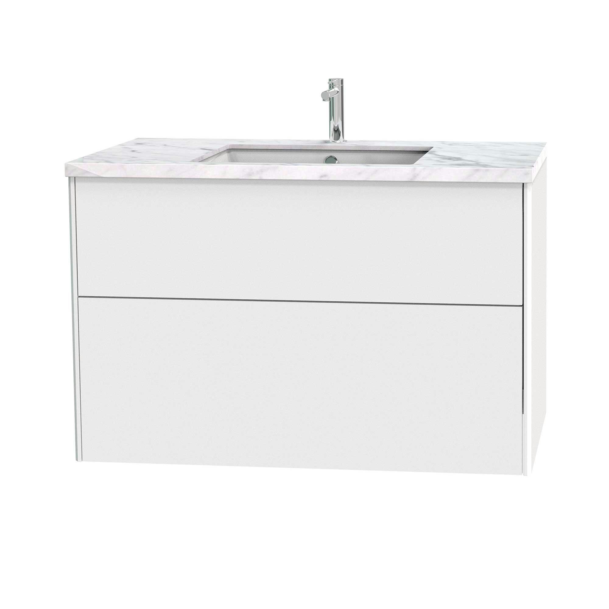 Tvättställsskåp Miller Badrum Brooklyn 100 med Lådor för Bänkskiva