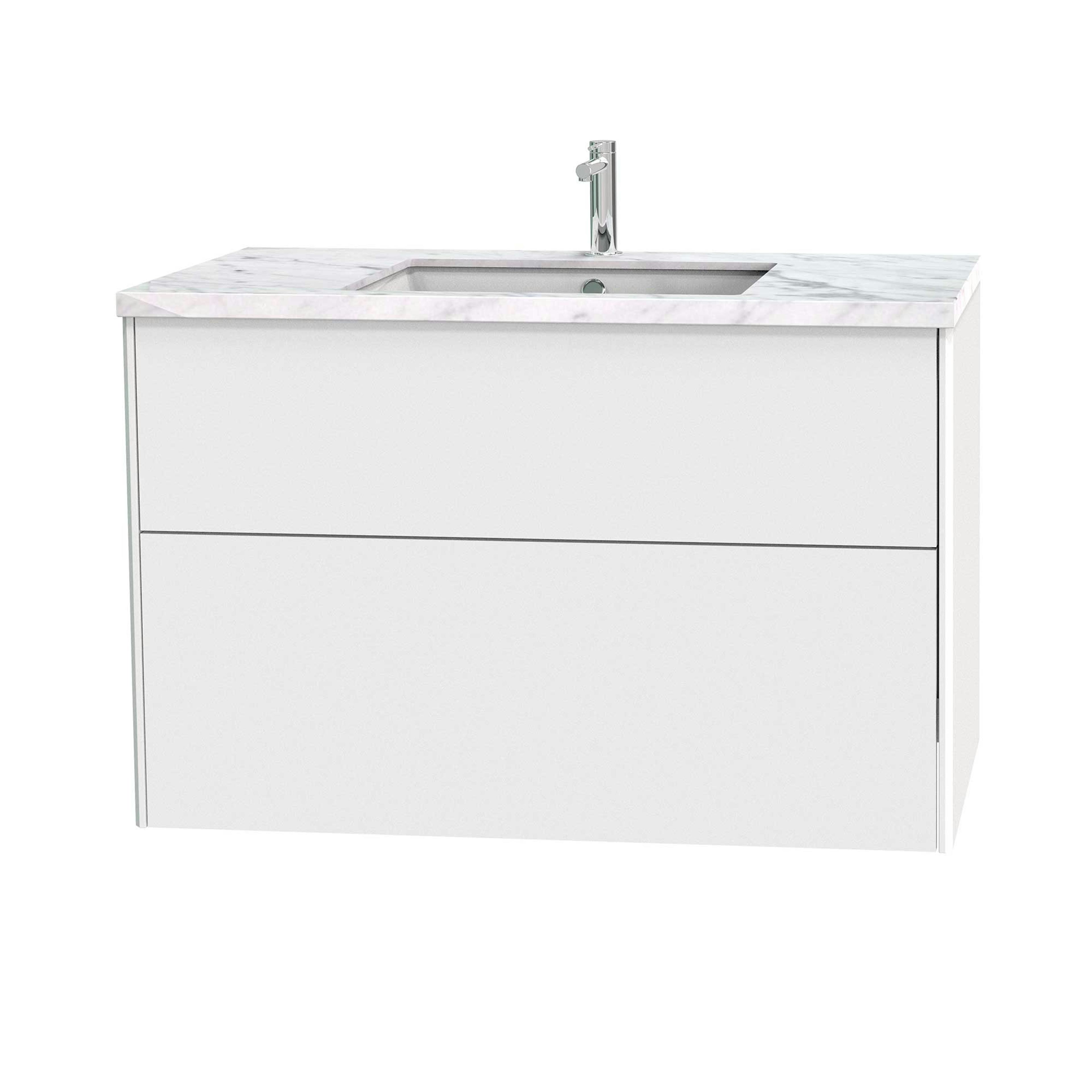 Tvättställsskåp Miller Badrum Brooklyn 100 med Lådor för Bänkskiva