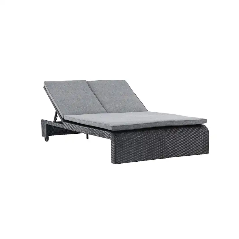 Solsäng Venture Home London Duo, Dubbel Utomhussäng i Konstrotting med Dyna