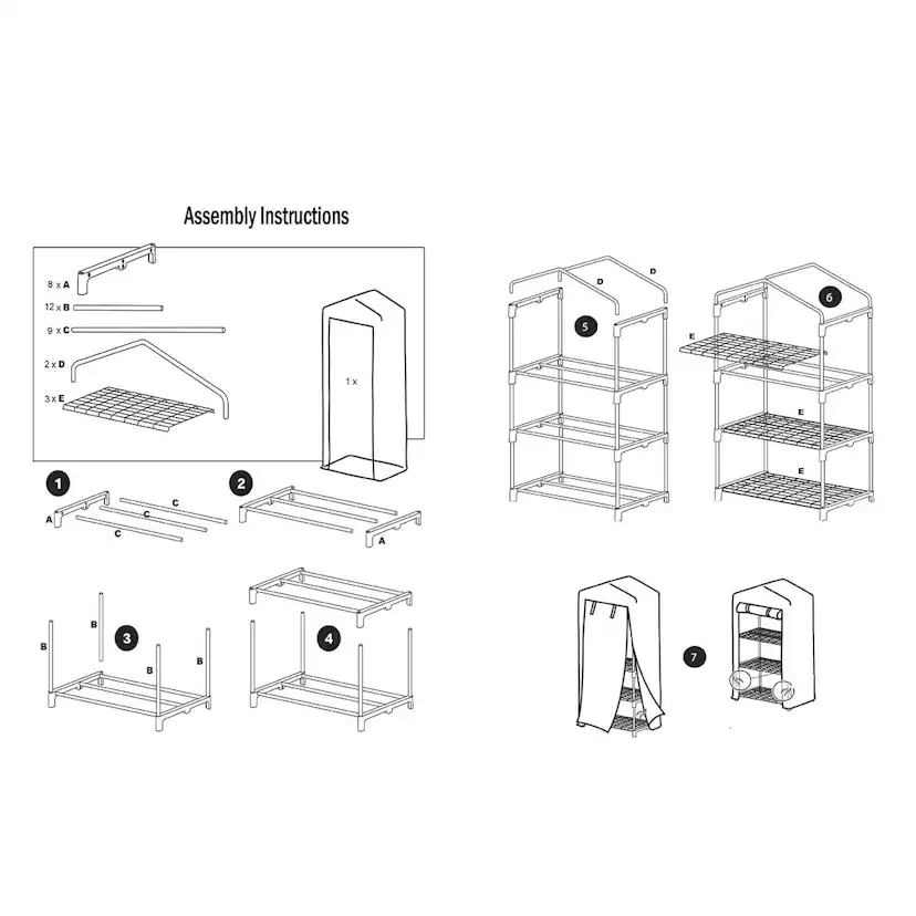 Växthus Metalcraft 0,3 kvm Grön Rektangulärt