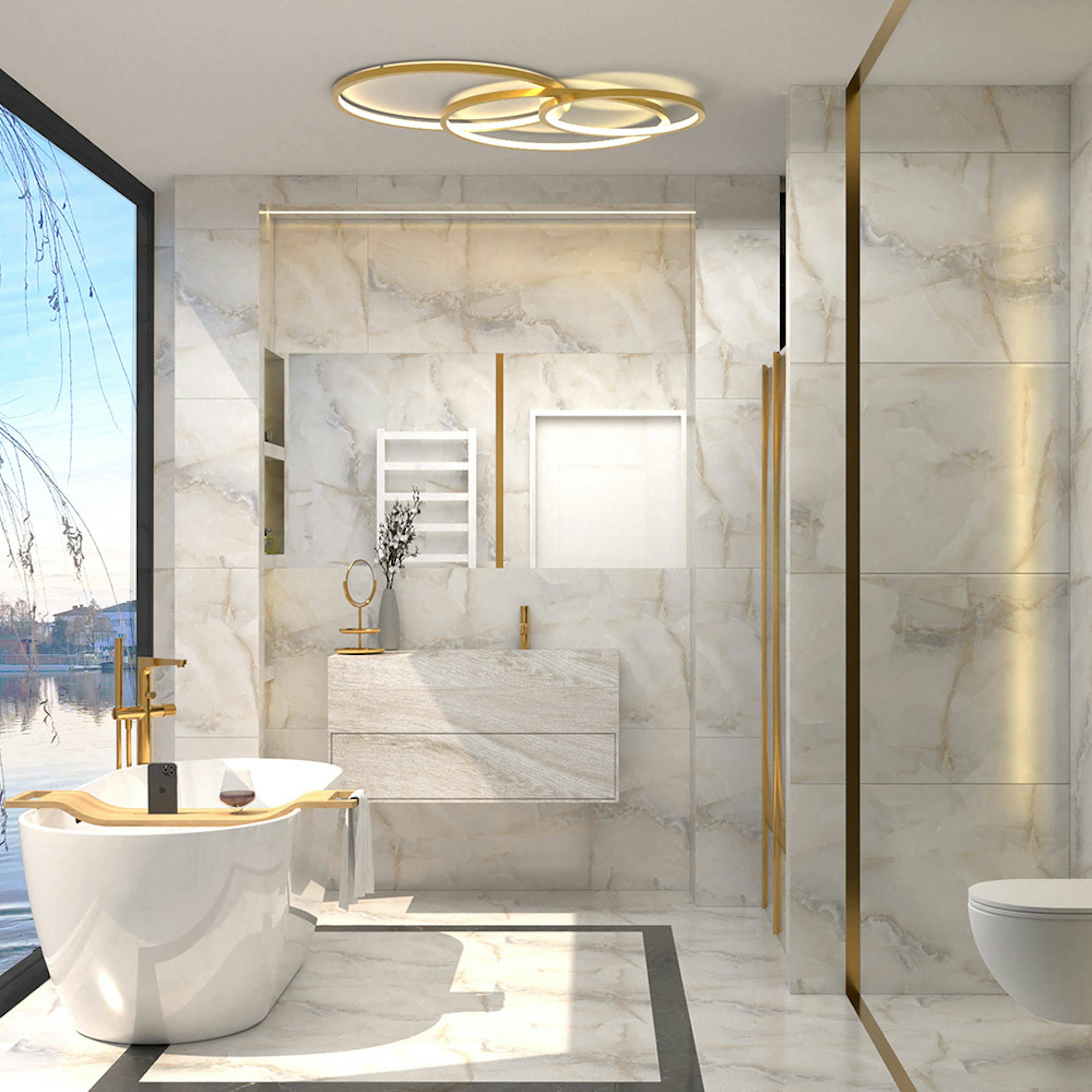 Klinker Netto Ceramika Onyx Grey Polished 60x120 cm