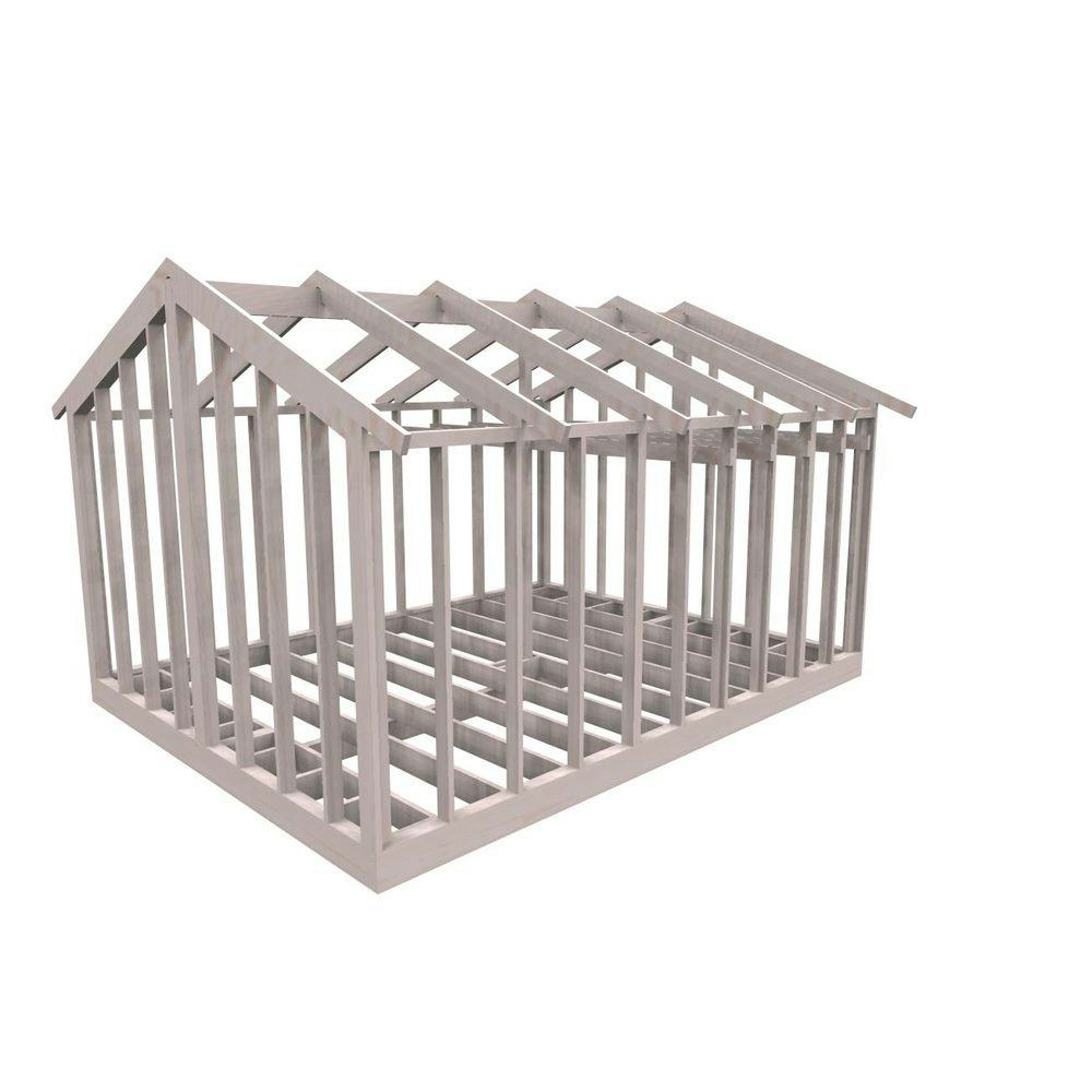 Attefallsstomme Byggstommar 22 grader Med Loft 6000x4766 mm Färdiga Sektioner Utan Öppningar