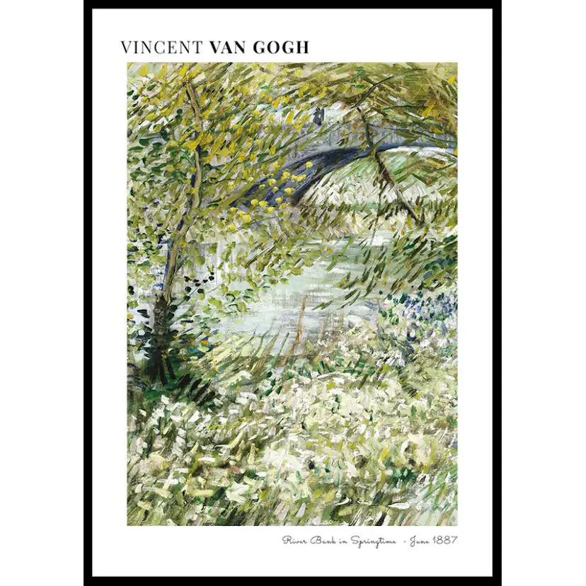 Poster Gallerix River Bank In Springtime By Vincent Van Gogh